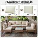 12pcs Outdoor Patio Cushion Covers Replacement, 25.6" Zippered Outdoor Cushion Covers Waterproof, UV Resistant & Washable Patio Furniture Cushion Covers Waterproof for Patio Sectional, Beige