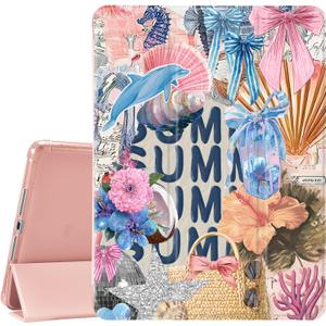 JOYLAND for iPad 10th Generation Case 10.9 inch/iPad (A16) 11th Generation 11 Inch 2025 with Pencil Holder-Auto Wake/Sleep,Blue Bow&Pink Bow Anti-Scratch Shockproof Premium Folio Stand Case,Pink (a52)