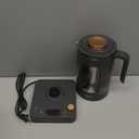 Electric Tea Kettle, INTASTING Glass Electric Kettle with tea Infuser and Precise knob temperature control, 1200W Fast Heating, BPA-Free, Easy to Clean, 1 Liter (Dark Gray)