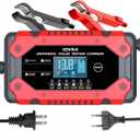 Battery Charger 6-Amp 12V Automatic Smart Battery Trickle Charger, Battery Maintainer Desulfator with Temperature Compensation for Car Truck Motorcycle Lawn Mower Marine