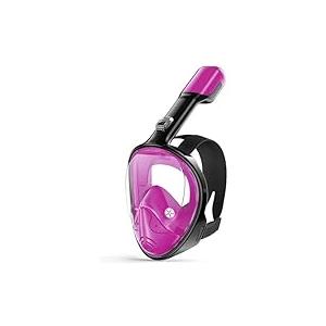 Greatever Full Face Snorkel Mask, Snorkeling Gear for Adults with Latest Dry Top Breathing System and Detachable Camera Mount, Foldable Snorkel Mask Adult, Snorkels Anti-Fog（Purple）