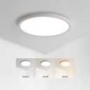 9 Inch LED Flush Mount Ceiling Light Fixture, 3500K/4500K/6000K Wall Switch Adjustable Ceiling Light,1800LM Ultra Thin Round White Lamp,18W Ceiling Lamp for Bedroom Kitchen Bathroom Living Room (White-9)