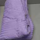 ZPECC Toddler Down Alternative Comforter, 39x47 Hypoallergenic Baby Blanket Quilt, Soft Breathable Lightweight All Season Kids Duvet Insert for Crib Stroller Cot Daycare, Purple Stripe (1 Count (Pack of 1))