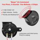 UTV Turn Signal Kit with 110DB Horn, Pre-Wired, Plug and Play ATV UTV Blinker with Rocker Switch, Universal UTV Street Legal Kit Compatible with Polaris, Can Am, CFMOTO, Arctic Cat