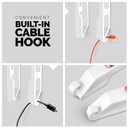 BRAINWAVZ Universal Tablet Wall Mount Dock Holder for iPad Air Mini & Pro, Galaxy Tab Note, Surface & iPhone, Pixel & More, Stick On 3M VHB, No Screws (White)