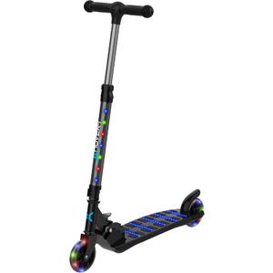 Hover-1 Nano Kick Scooter for Kids (5+ Year Old) | Features Lean-to-Turn Axle, Solid PU Tires & Slim-Design, 110 LB Max Weight, Safe for Kids, Black