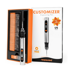 Customizer Engraving Pen (Formerly Culiau): Ultimate Cordless Portable Tool for Artists & DIYers - Engrave 50+ Surfaces - Beginner Friendly - Rechargeable - Free 30 Bits & Mastery Guide
