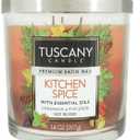 Tuscany Candle Empire Candle Candle Kitchen Spice Premium Satin Wax Candle 14oz, 6IVA