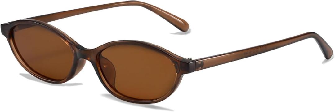 Retro Oval Sunglasses for Women fashions Lightweight Narrow Shades Womens Cute Small Cat Eye Sunglasses (1)
