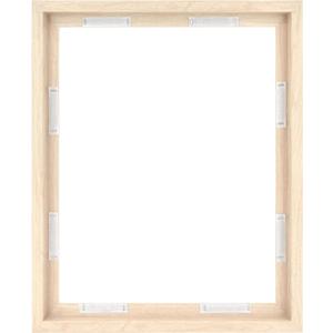 MCS Canvas Float Frames 16x20 Frame, Natural Woodgrain for Finished Canvases, Vertical & Horizontal Wall Hanging Large with Adhesive for Canvas Paintings (1-Pack)