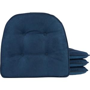 Non-Slip Chair Cushions, Assembled in USA, U-Shaped Skid-Proof Seat Pads for Dining Room, Kitchen, Office, 15"x16", 4 Pack
