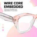 SODQW Pink Cateye Blue Light Glasses for Women, Trendy Cat Eye Anti Blue-light Glasses for Computer/TV/Phone/Gaming