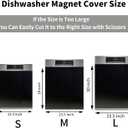 Black Brushed Tall Dishwasher Magnet Cover, 23.5 x 30 | Brushed Stainless Steel Dishwasher Magnet Cover Door , Decorative Kitchen Appliance Panel Decal
