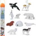 Safari Ltd Arctic TOOB With 10 Fun Figurines, Including A Harp Seal, Husky, Caribou, Arctic Rabbit, Killer Whale, Walrus, Arctic Fox, Beluga Whale, Igloo, And Polar Bear  For Ages 3 and Up