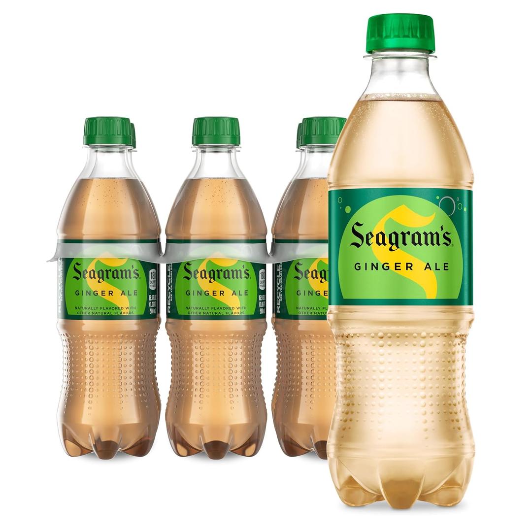 2 x Seagrams Ginger Soda Soft Drinks, 16.9 fl oz, 6 Pack