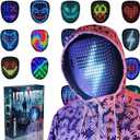 Depointer Life LED Mask Light up Masks With Gesture Sensing, Cool Toys Masks Teen Boys Gifts for Halloween Christmas Birthday