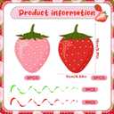 Lewtemi 36 Pcs Strawberry Decor Berry First Birthday Decor Hanging Paper Cutouts Swirl Banner for Strawberry Birthday Party, Baby Shower, Summer Fruit Themed Party Supplies(Colorful)