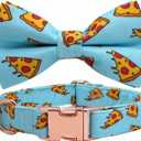 Pizza Dog Bow Collar Boy Collar for Pet