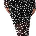 BTFBM Fall Dresses for Women 2025 2 Piece Set Long Sleeve Polka Dot Sexy Bodycon Mesh Dress and Slip Dress Party Wedding (Large, Big Dot Black White)