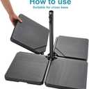 FLAME&SHADE 256lb 4 Pieces Base Stand Weight Set for Outdoor Patio Cantilever Offset Umbrella, Black