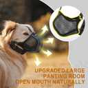 Dog Muzzle, Soft Mesh Muzzle for Large Medium Sized Dogs, Reflective Adjustable Lightweight Dog Muzzle for Scavenging Biting Grooming Chewing Vet Visit, Allows Panting Drinking, Medium