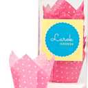 Tulip Baking Cupcake Liners: 100 Liner Count Cupcake and Muffin Wrappers (Pink Polka)