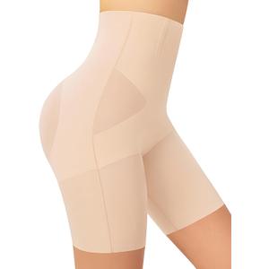 Shapewear for Women, Light Shaping Tummy Control High-Waisted ShortsSeamless, No-Roll Waist, Invisible Under Dresses (S)