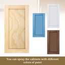Cinnvoice 2 Pcs 12'' W x 24'' H Unfinished Pine Kitchen Cabinet Door Replacement with 4 Pcs Cabinet Hinges Wood Shaker Door Front Replacement for Kitchen, Bathroom, Vanity