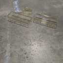 Moforoco 3-Pack Shower Caddy Basket Shelf with Soap Holder, No Drilling Traceless Adhesive Shower Wall Shelves, Rustproof Gold Bathroom Shower Storage Organizer