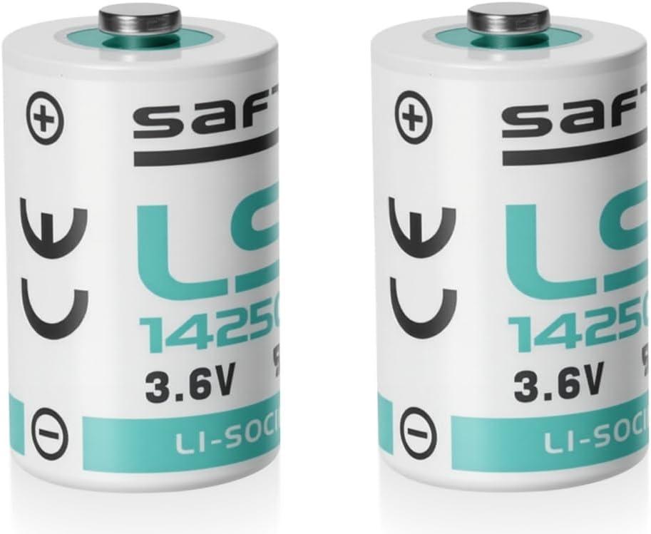 2 Pack LS14250 3.6V 1/2 AA Size Batteries Use for Dog Collar Watch R9 Leash PLC Facility Device Memory Battery
