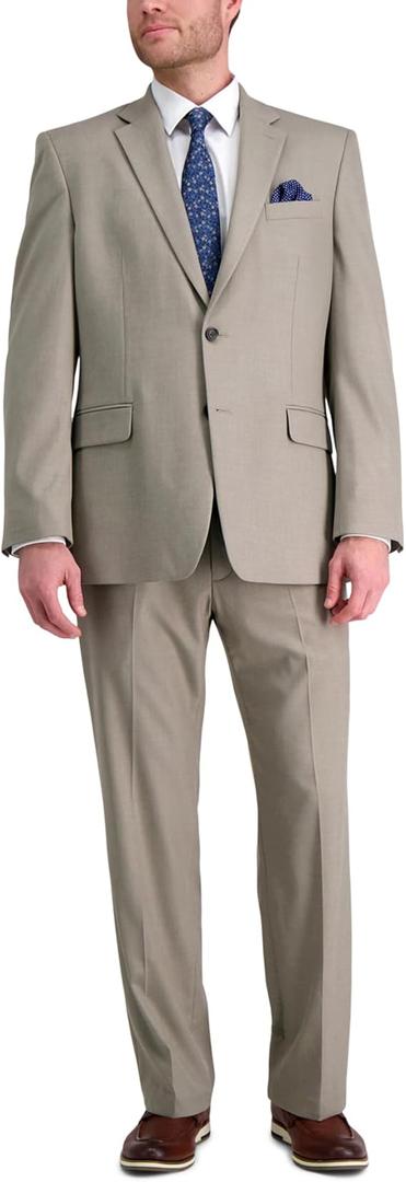 Haggar Mens Premium Stretch Solid Suit Separates - Sport Jacket, Oatmeal, 46 US