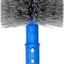 TidyMister Small Pool Brush Head for Cleaning Narrow Corners Steps, Stiff Wavy Bristles Round Brush Scrubber for Above Ground & Inground Pools, Cobweb Brush
