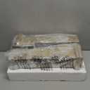 16" Dusk to Dawn LED Outdoor Light 2 Packs, Gold Outside Porch Lights Wall Mount, Large Exterior Lighting Fixtures with Rippled Glass, Waterproof Modern Wall Lantern for House, Patio