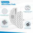 6 Pack 1940 for Bissell Steam Mop Pads for Bissell PowerFresh Steam Mop 1806 1544 1440 2075A 2685A 1940W 19404 Series, Model 19402 19408 1940a 1940f 1940q 1940t B0006 B0017, Part #5938#203-2633