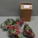 4 Pack(28.8 Ft) Artificial Flower Garland Silk Rose Flower Vines Fake Flower Garland for Backdrop Hanging Garlands Flowers Artificial for Decoration Wedding Arch Room(Red)