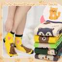 2 x Women Girls Socks Cute Animal Socks Cat Dog Cow More Fun Novelty Socks Gifts for Girls Christmas Birthday (Big Rabbit)