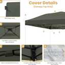 Leader Accessories Replacement Canopy Top Cover for 10’ X 10’ Straight Leg Pop Up Canopy Tent, Canopy Top Cover Only (Grey, 210D)