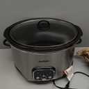 Programmable Slow Cooker with Delay Function, 8.5 QT Portable Multi-Cooker for Family and Gatherings, Food Warmer with Adjustable Temp, Warmer with Digital Timer, Dishwasher-Safe, Silver