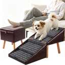 Dog Ramp for Couch,Faux Leather 2-in-1 Pet Stairs & Ottoman Dog Stairs
17.13" H 4-Step Faux Leather dog Stairs Dog Steps For Couch For Puppy Senior Injured Dogs