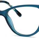 Zeelool Stylish Cat Eye Glasses TR90 Eyewear Frame with Non-prescription Clear Lens Oversized Glasses for Women ZJGT466241