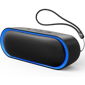 LENRUE Bluetooth Speakers, Waterproof Portable Speakers with TWS, 24 Playtime, Stereo Sound, Wireless for Home Shower Pool Beach Outdoor (Black)