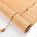 Bamboo Blinds for Interior Windows, 42"W X 63"H Bamboo Roller Shades Indoor | Roll Up Shades Light Filtering for Outdoor Patio, Decks, Porch, Backyards Natural Bamboo Material, Easy to install