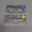 VISOONE 2 Pack Rectangle TR90 Blue Light Blocking Glasses Computer Eyewear with Preppy Look for Women and Men Cougar