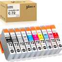 CLI-72 CLI72 C-72 Ink Cartridge Compatible for Canon PIXMA Pro-10 PIXMA PRO-10S (1Photo Black/1Matte Black, 1 Cyan/1Magenta/1Yellow/1Photo Cyan/1Photo Magenta/1Red, 1Gray/1Chroma Optimizer)