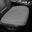 Luxury Faux Leather Car Seat Cover Front Bottom Seat Cushion Cover, Anti-Slip and Wrap Around The Bottom, Fits 95% of Vehicles (Gray)