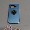 JAME for Google Pixel 9a Case, Dual Layer Military Grade Protection, Shockproof Cover with Metal Ring Holder Stand Kickstand, Slim Fit Protective Phone Case for Google Pixel 9A, Sierra Blue