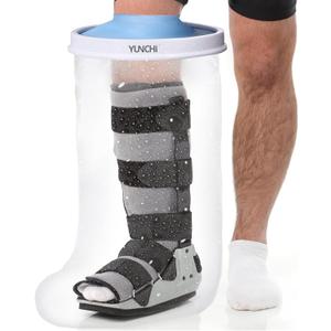 YUNCHI Waterproof Cast Cover for Shower, Extra Wide Leg & Foot Protector for Adults, XL Size, Fits Calf 13 to 28 Inches