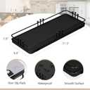 Bathroom Vanity Tray for Countertop Toiletries Perfume Makeup Soap Dispenser Toilet Tank, Kitchen Tray for Salt Spice, Black Decor Tray for Candle Nightstand Coffee 11.3”x 4.4”