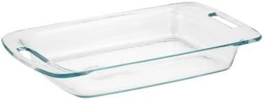 Pyrex Easy Grab 3-Quart Oblong Glass Bakeware Dish, Clear, Medium (1085782)