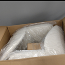 VASAGLE EKHO Collection - Dining Chairs Set of 2, Upholstered Kitchen Chairs, Comfortable Seat, Synthetic Leather with Stitching, Mid-Century Modern, Easy Assembly, Living Room Lounge, Cream White